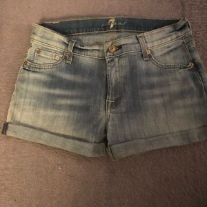 7 For All Mankind LT. Blue Denim Short SZ 27